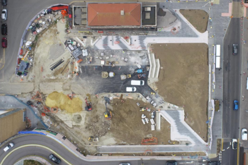 Bouverie Square public realm from above