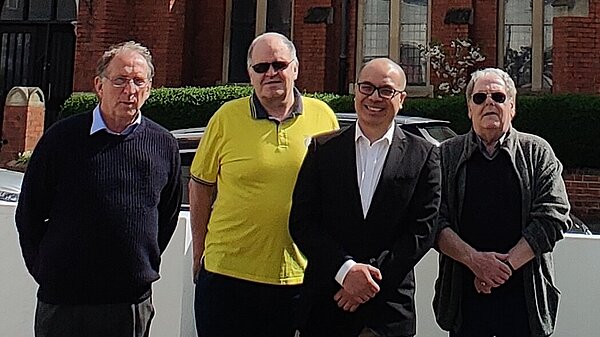 The Cheriton West Lib Dem team of Jon Renshaw, Peter Gane, Roger West with Larry Ngan