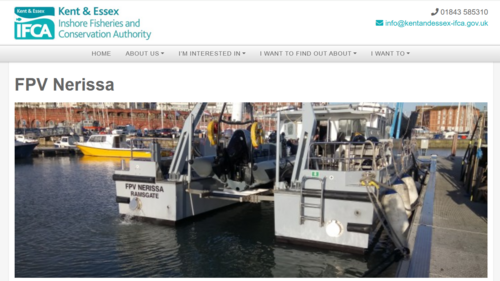 Kent & Essex IFCA website screenshot