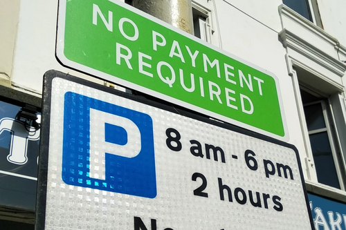 CPZ 2 hour parking notice / sign