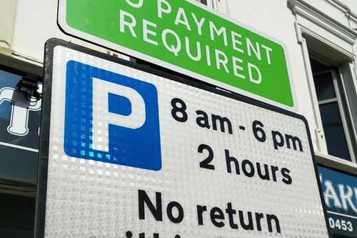 CPZ 2 hour parking notice / sign