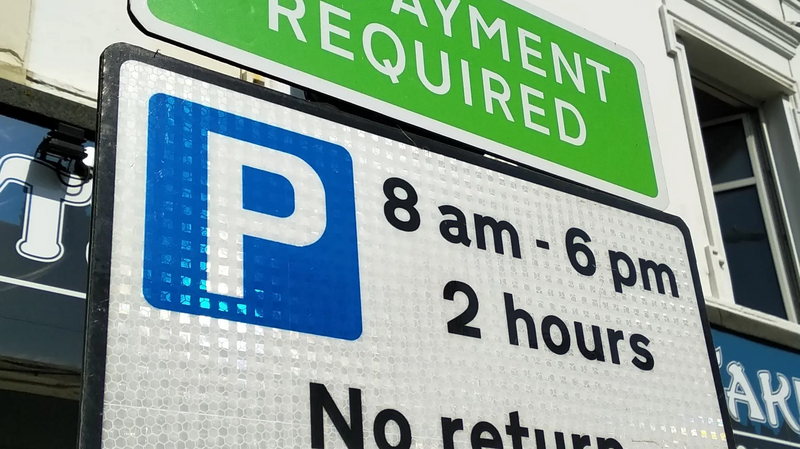 CPZ 2 hour parking notice / sign
