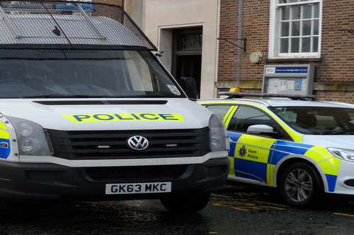 Kent Police van and car