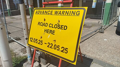 Gough Road Closure Sign