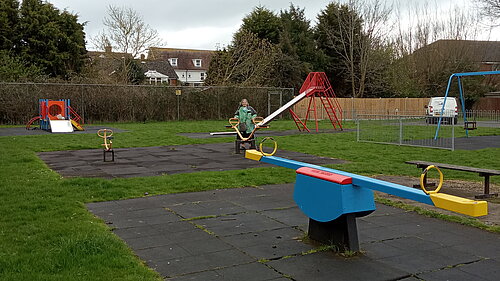 Suzanne Piper in playground