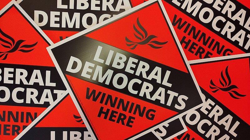 Pile of Lib Dem "Winning Here!" posters