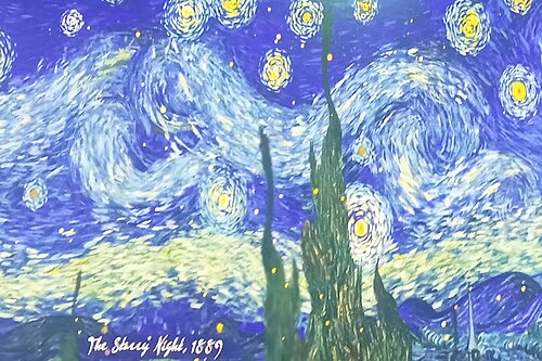 A Starry Night by Van Gogh (photo TP from London exhibition)