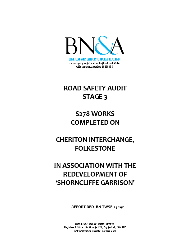 Cheriton Interchange Safety Audit 2026