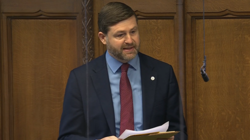 Labour MP Jim McMahon speaking in Parliament 4/12/25 on the delay of Mayoral elections [Screenshot from Parliament.tv]
