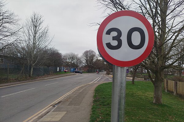30 mph repeater sign