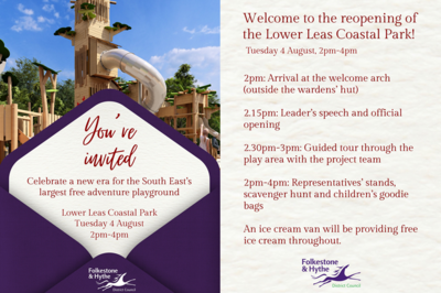 Invitation to Lower Leas Coastal Park Play Area Opening