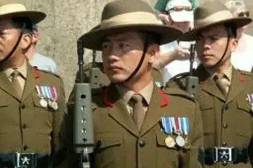 British Army Gurkha's on parade