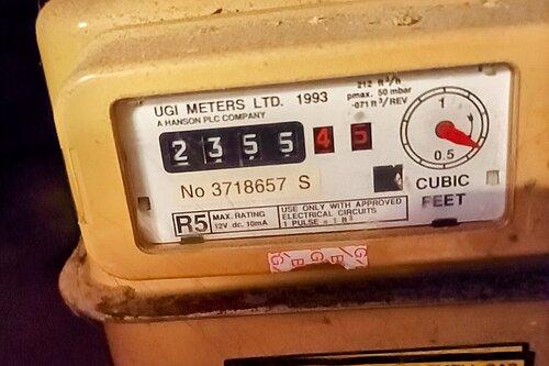 Old style gas meter