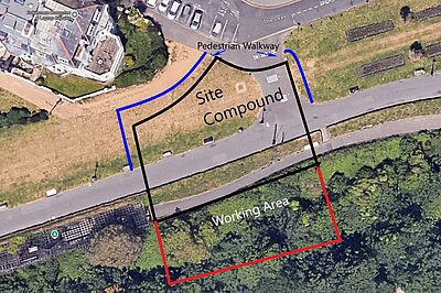 The Leas cliff stabilisation works Feb 2026