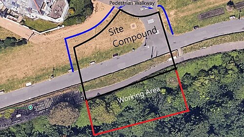 The Leas cliff stabilisation works Feb 2026