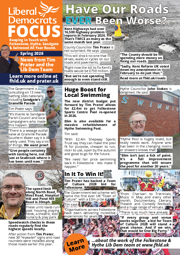 Cheriton, Sandgate, Saltwood and Hythe FOCUS leaflet 2026