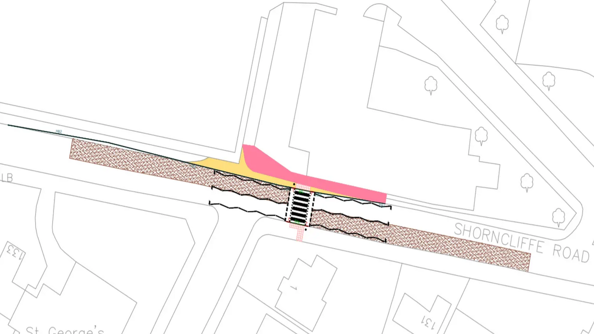 New Pedestrian Crossing to Access Folkestone West Station - Folkestone