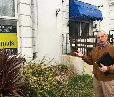 ■ Romney Marsh campaignerTed Last outside the former Mont Calm Care Home in Lydd.